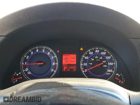 2008 Infiniti G37 Journey with VIN JNKCV64E38M111037, listed as a Copart auction lot 55706405 with 208,050 mi miles and Salvage Title. Bid and sale history available at DreamBid. Image 9.