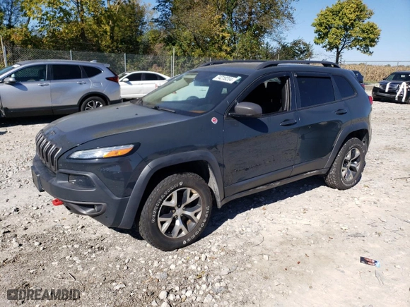 2018 Jeep Cherokee Trailhawk with VIN 1C4PJMBB4JD603240, listed as a Copart auction lot 74218204 with 202,884 mi miles and Salvage Title. Bid and sale history available at carsss.com. Image 1.