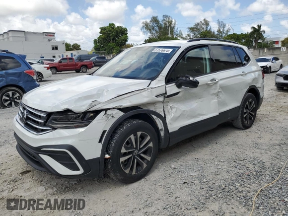 2022 Volkswagen Tiguan S with VIN 3VV1B7AX5NM143020, listed as a Copart auction lot 51576675 with Not provided miles and Non repairable. Bid and sale history available at DreamBid. Image 1.