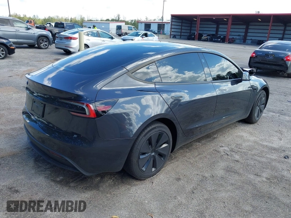 2025 Tesla Model 3 Long Range with VIN 5YJ3E1EA9SF897555, listed as a IAAI auction lot 41886716 with 6,757 mi miles and . Bid and sale history available at carsss.com. Image 4.