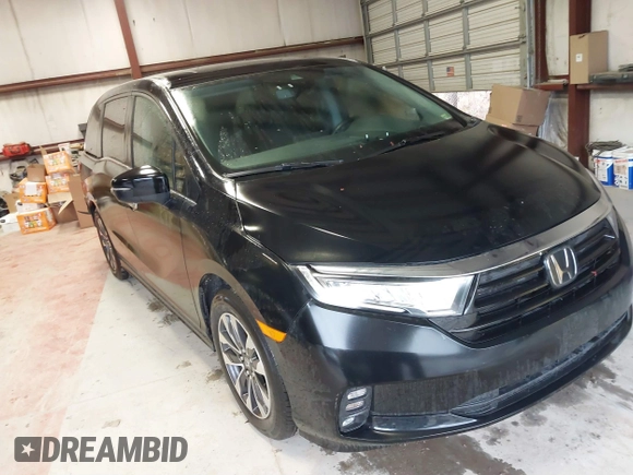 2024 Honda Odyssey EX-L with VIN 5FNRL6H65RB018633, listed as a IAAI auction lot 41801512 with 22,103 mi miles and . Bid and sale history available at DreamBid. Image 1.