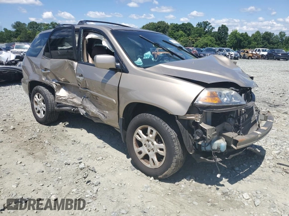 2006 Acura MDX Touring w/Navi with VIN 2HNYD18896H539092, listed as a Copart auction lot 57190874 with 0 mi miles and Salvage Title. Bid and sale history available at carsss.com. Image 4.