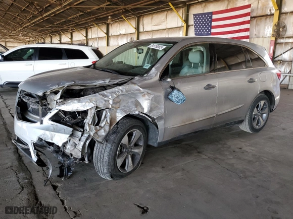 2015 Acura MDX with VIN 5FRYD3H28FB009231, listed as a Copart auction lot 51919065 with 122,636 mi miles and Salvage Title. Bid and sale history available at carsss.com. Image 1.