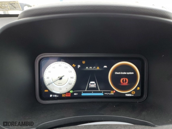 2023 Hyundai Kona Electric SEL with VIN KM8K33AG7PU186793, listed as a Copart auction lot 42733215 with 75,856 mi miles and Non Repairable. Bid and sale history available at carsss.com. Image 9.