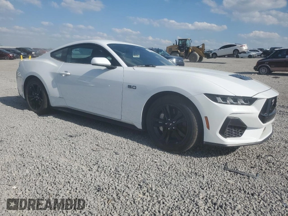 2024 Ford Mustang GT with VIN 1FA6P8CF0R5425521, listed as a Copart auction lot 54834275 with 14,595 mi miles and Salvage title. Bid and sale history available at DreamBid. Image 4.