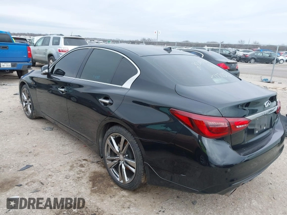 2021 Infiniti Q50 Signature Edition with VIN JN1EV7CP2MM706574, listed as a IAAI auction lot 41643762 with 33,868 mi miles and . Bid and sale history available at DreamBid. Image 3.