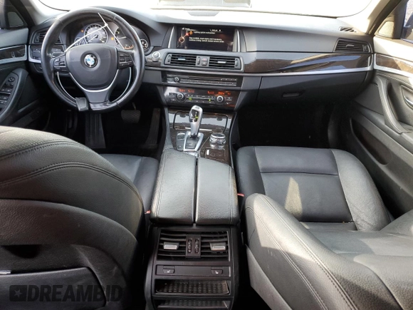 2015 BMW 5 Series 535i with VIN WBA5B1C50FD918875, listed as a Copart auction lot 43802075 with 106,283 mi miles and Salvage Title. Bid and sale history available at carsss.com. Image 8.