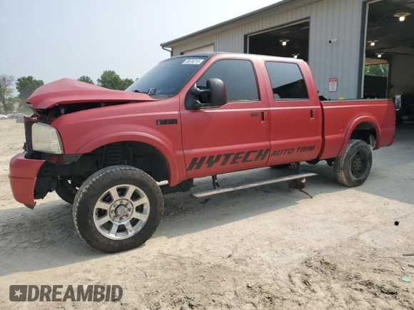 2005 Ford F-250 XL with VIN 1FTSW21P45EB41632, listed as a Copart auction lot 59676215 with 251,452 mi miles and Salvage title. Bid and sale history available at DreamBid. Image 1.