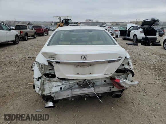 2009 Acura RL Tech Pkg with VIN JH4KB26659C002640, listed as a Copart auction lot 85803444 with 140,863 mi miles and Salvage Title. Bid and sale history available at carsss.com. Image 6.