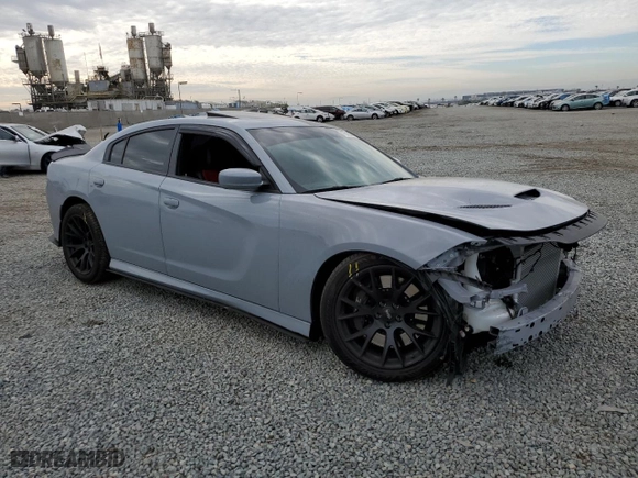 2022 Dodge Charger Scat Pack with VIN 2C3CDXGJ8NH181395, listed as a Copart auction lot 47210095 with 19,911 mi miles and Salvage Title. Bid and sale history available at carsss.com. Image 4.