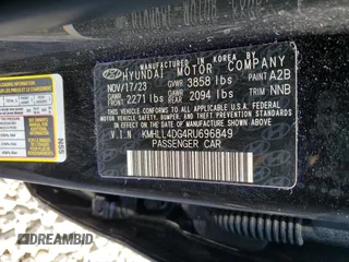 2024 Hyundai Elantra SE with VIN KMHLL4DG4RU696849, listed as a Copart auction lot 85215944 with 13,650 mi miles and Clean title. Bid and sale history available at DreamBid. Image 13.