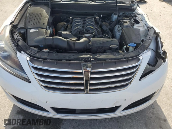 2014 Hyundai Equus Signature with VIN KMHGH4JH2EU090816, listed as a Copart auction lot 54565535 with 168,285 mi miles and Salvage Title. Bid and sale history available at DreamBid. Image 11.