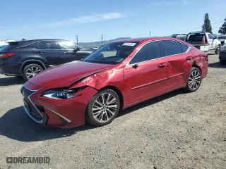 2019 Lexus ES with VIN JTHBZ1B18K2004510, listed as a Copart auction lot 52019105 with 97,090 mi miles and Salvage Title. Bid and sale history available at carsss.com. Image 1.
