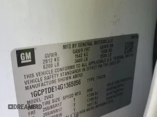 2016 Chevrolet Colorado 4WD Z71 z VIN 1GCPTDE14G1365056, wystawiony jako Copart lot #61713225 z przebiegiem 127 334 mil mil oraz Czysty tytuł • Clean title. Historia ofert i sprzedaży dostępna na DreamBid. Obrazek 12.