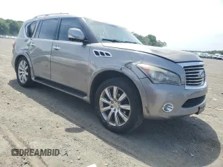 2014 Infiniti QX80 with VIN JN8AZ2NE1E9068423, listed as a Copart auction lot 58903345 with 160,857 mi miles and Clean title. Bid and sale history available at DreamBid. Image 4.