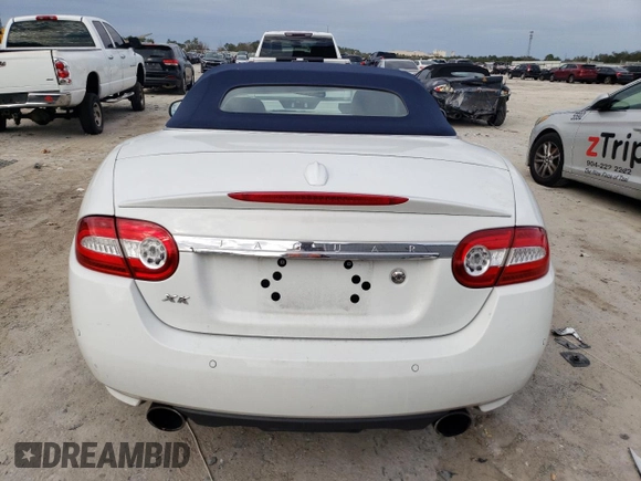 2011 Jaguar XK with VIN SAJWA4GB7BLB39635, listed as a Copart auction lot 42473045 with 36,187 mi miles and Salvage Title. Bid and sale history available at carsss.com. Image 6.