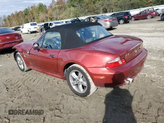 2000 BMW Z3 2.5L with VIN 4USCH9349YLF86391, listed as a Copart auction lot 80476104 with 22,453 mi miles and Salvage Title. Bid and sale history available at carsss.com. Image 2.