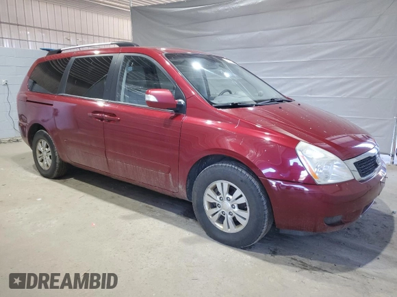 2012 Kia Sedona LX with VIN KNDMG4C78C6503600, listed as a Copart auction lot 49525555 with 241,476 mi miles and Clean Title. Bid and sale history available at carsss.com. Image 4.