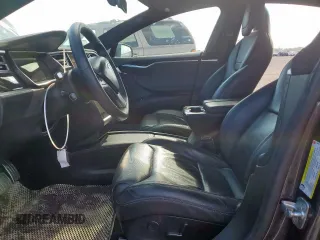 2017 Tesla Model S 100D with VIN 5YJSA1E27HF180483, listed as a Copart auction lot 62783205 with 55,744 mi miles and Salvage title. Bid and sale history available at DreamBid. Image 7.