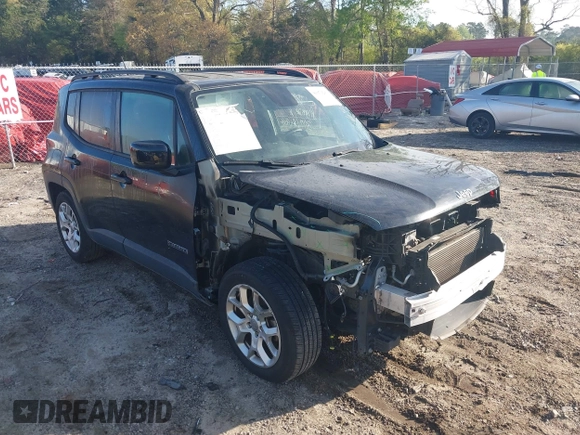 2017 Jeep Renegade Latitude with VIN ZACCJABB7HPG21286, listed as a IAAI auction lot 41979283 with 142,540 mi miles. Bid and sale history available at carsss.com. Image 1.