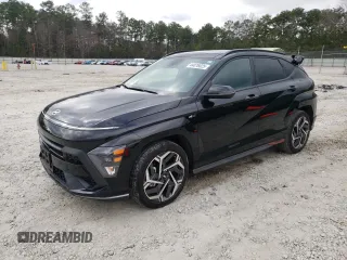 2024 Hyundai Kona N Line with VIN KM8HA3A30RU107528, listed as a Copart auction lot 44076025 with 4,792 mi miles and Salvage Title. Bid and sale history available at carsss.com. Image 1.