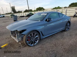 2022 Infiniti Q60 Red Sport 400 with VIN JN1FV7LL2NM680464, listed as a Copart auction lot 76116094 with Not provided miles and Salvage title. Bid and sale history available at DreamBid. Image 1.