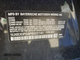 2023 BMW X3 M40i with VIN 5UX83DP04P9S02741, listed as a Copart auction lot 66438074 with 13,913 mi miles and Salvage Title. Bid and sale history available at DreamBid. Image 14.