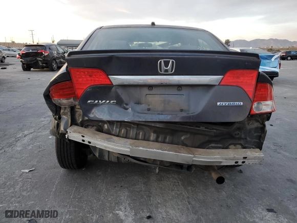 2009 Honda Civic Hybrid with VIN JHMFA36229S014614, listed as a Copart auction lot 87423384 with 192,378 mi miles and Salvage Title. Bid and sale history available at carsss.com. Image 6.
