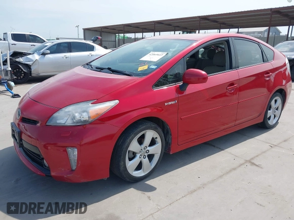 2012 Toyota Prius One with VIN JTDKN3DU8C5499775, listed as a IAAI auction lot 42065022 with 104,499 mi miles and . Bid and sale history available at carsss.com. Image 2.
