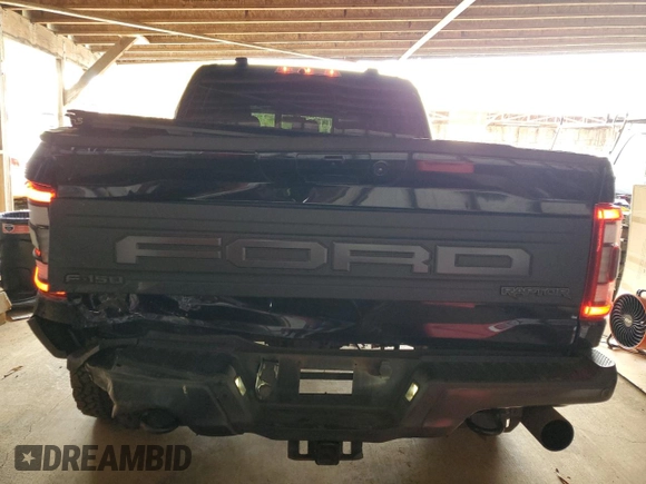 2021 Ford F-150 Raptor with VIN 1FTFW1RG7MFC35951, listed as a Copart auction lot 42691875 with 38,371 mi miles and Salvage Title. Bid and sale history available at carsss.com. Image 6.