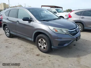 2015 Honda CR-V LX with VIN 3CZRM3H32FG702573, listed as a IAAI auction lot 41824116 with 266,847 mi miles. Bid and sale history available at carsss.com. Image 1.