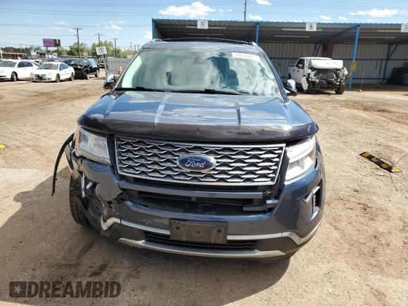 2018 Ford Explorer Platinum with VIN 1FM5K8HT8JGB08741, listed as a Copart auction lot 57678785 with 81,335 mi miles and Salvage title. Bid and sale history available at DreamBid. Image 5.