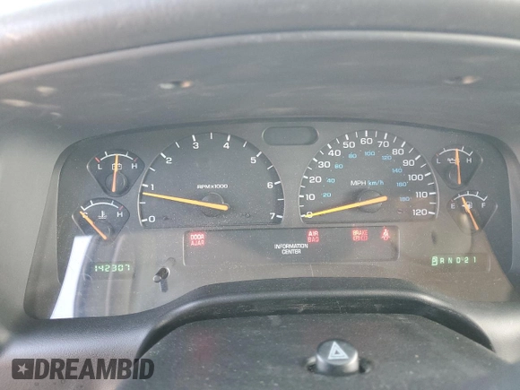 2001 Dodge Dakota SLT with VIN 1B7GG22X01S283618, listed as a Copart auction lot 42608555 with 142,307 mi miles and Salvage Title. Bid and sale history available at DreamBid. Image 9.