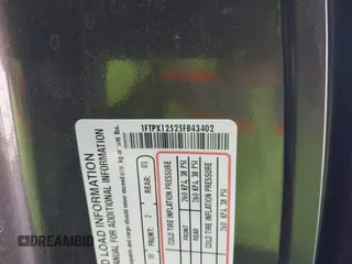 2005 Ford F-150 XLT с VIN 1FTPX12525FB43402, выставлен на аукционе IAAI как лот 42025311 с пробегом 210 220 миль миль и . История ставок и продаж доступна на DreamBid. Изображение 9.