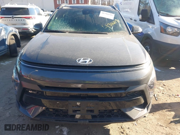2024 Hyundai Kona N Line with VIN KM8HACA33RU166301, listed as a IAAI auction lot 41311648 with 489 mi miles. Bid and sale history available at carsss.com. Image 12.