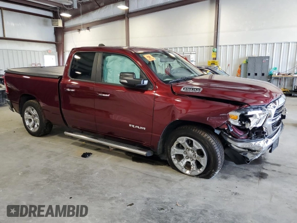 2019 Ram 1500 Big Horn z VIN 1C6RREBT3KN639486, wystawiony jako Copart lot #64940864 z przebiegiem 63 879 mil mil oraz Szkoda całkowita • Salvage title. Historia ofert i sprzedaży dostępna na DreamBid. Obrazek 4.
