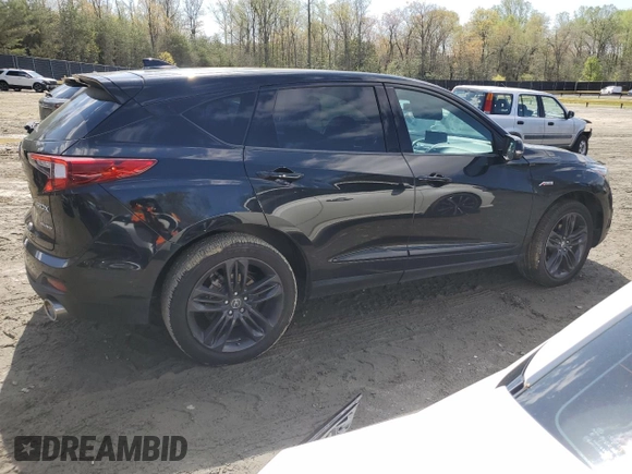 2020 Acura RDX w/A-Spec Pkg with VIN 5J8TC2H61LL018469, listed as a Copart auction lot 50243355 with 0 mi miles and Salvage Title. Bid and sale history available at carsss.com. Image 3.