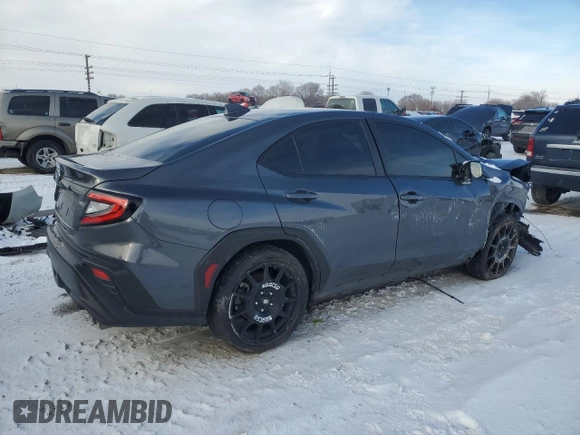 2022 Subaru WRX with VIN JF1VBAA60N9013817, listed as a Copart auction lot 44176505 with 24,608 mi miles and Salvage Title. Bid and sale history available at carsss.com. Image 3.