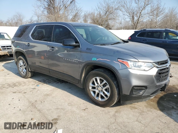 2020 Chevrolet Traverse LS with VIN 1GNERFKWXLJ140272, listed as a Copart auction lot 48735895 with 109,945 mi miles and Salvage title. Bid and sale history available at DreamBid. Image 4.