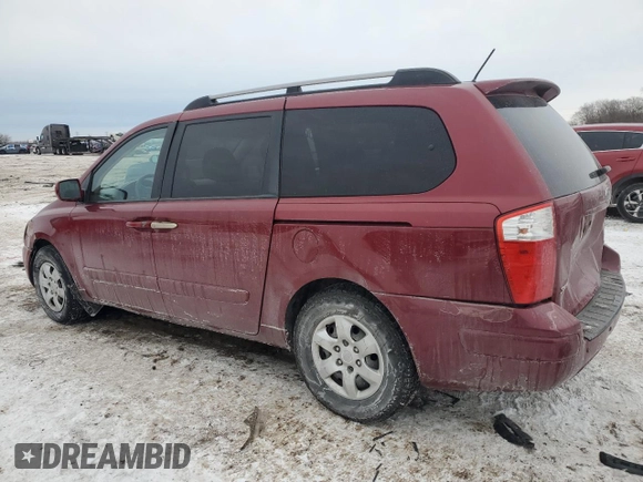 2009 Kia Sedona LX with VIN KNDMB233396271268, listed as a Copart auction lot 45562985 with 263,296 mi miles and Salvage Title. Bid and sale history available at carsss.com. Image 2.