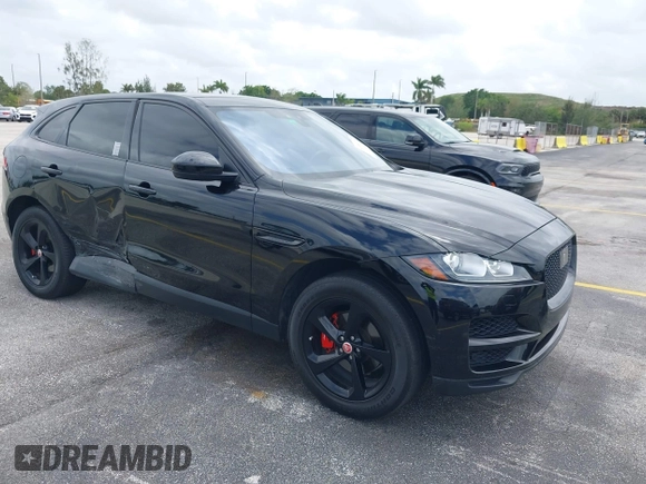 2019 Jaguar F-Pace 25t Premium with VIN SADCJ2FX9KA354949, listed as a IAAI auction lot 41959776 with 56,650 mi miles and . Bid and sale history available at DreamBid. Image 1.