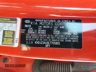2020 Kia Soul LX with VIN KNDJ23AU0L7705801, listed as a Copart auction lot 48470975 with 115,882 mi miles and Salvage Title. Bid and sale history available at carsss.com. Image 14.