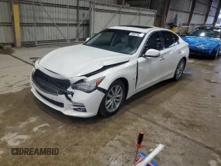 2015 Infiniti Q50 Premium z VIN JN1BV7AP1FM336551, wystawiony jako Copart lot #56077035 z przebiegiem 91 244 mil mil oraz Szkoda całkowita • Salvage title. Historia ofert i sprzedaży dostępna na DreamBid. Obrazek 1.