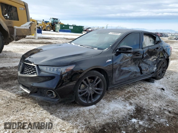 2018 Acura TLX w/A-SPEC Pkg with VIN 19UUB3F64JA004302, listed as a Copart auction lot 41686885 with 49,710 mi miles and Salvage Title. Bid and sale history available at carsss.com. Image 1.