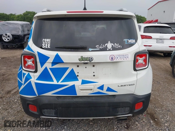 2018 Jeep Renegade Limited with VIN ZACCJADBXJPH47709, listed as a IAAI auction lot 41937185 with 61,456 mi miles and . Bid and sale history available at DreamBid. Image 17.