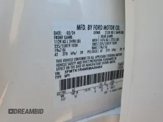2024 Ford Mustang Mach-E Select with VIN 3FMTK1R49RMA06484, listed as a Copart auction lot 46662785 with 7,413 mi miles and Salvage title. Bid and sale history available at DreamBid. Image 13.