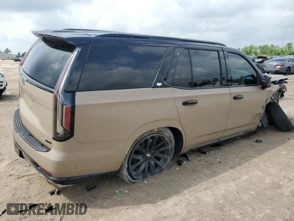 2024 Cadillac Escalade 4WD Sport with VIN 1GYS4FKL9RR311565, listed as a Copart auction lot 54236255 with 9,505 mi miles and Salvage title. Bid and sale history available at DreamBid. Image 3.