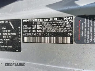 2001 Mercedes-Benz SLK 230 Kompressor with VIN WDBKK49F61F176176, listed as a IAAI auction lot 42467204 with 108,030 mi miles and . Bid and sale history available at DreamBid. Image 9.