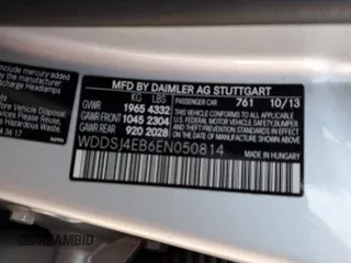 2014 Mercedes-Benz CLA 250 z VIN WDDSJ4EB6EN050814, wystawiony jako Copart lot #54709615 z przebiegiem 85 314 mil mil oraz Szkoda całkowita • Salvage title. Historia ofert i sprzedaży dostępna na DreamBid. Obrazek 12.