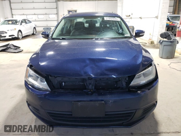 2011 Volkswagen Jetta Sedan SE PZEV with VIN 3VWDZ7AJ1BM097455, listed as a Copart auction lot 51992845 with 177,439 mi miles and Salvage Title. Bid and sale history available at carsss.com. Image 5.